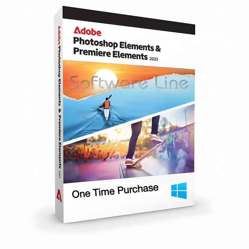 Adobe Photoshop & Premiere Elements 2025 Windows | One Time Purchase