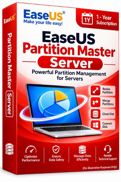EaseUS Partition Master Server (1 - Year Subscription)