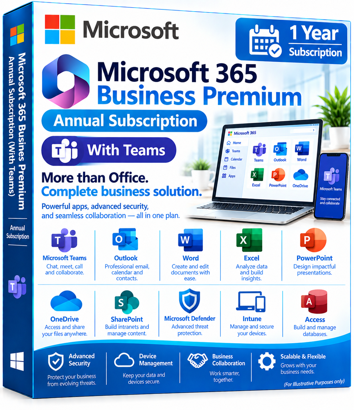 Microsoft 365 Business Premium Annual Subscription (With Teams)