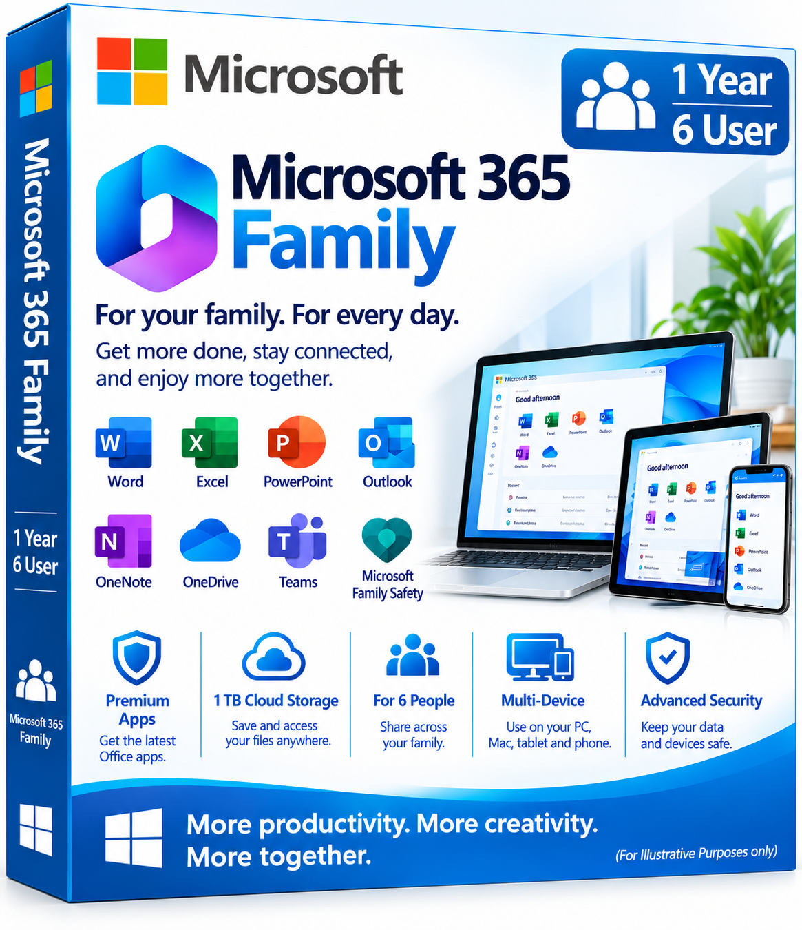 Microsoft 365 Family 1 Year 6 User