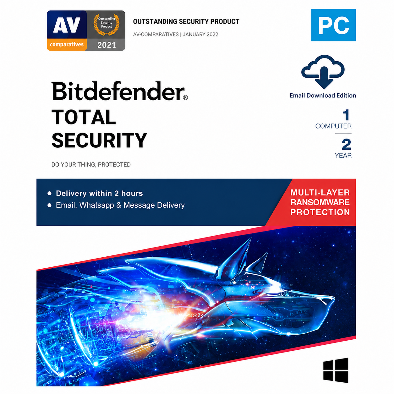 Bitdefender Internet Security 1 user 2 Year