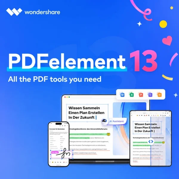 Wondershare PDFelement 13 Windows 1 Year 1 User