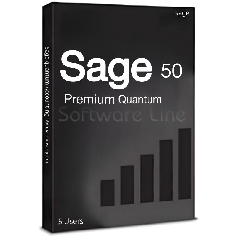 Sage 50 Premium Quantum Annual Subscription 5 User  Latest Version