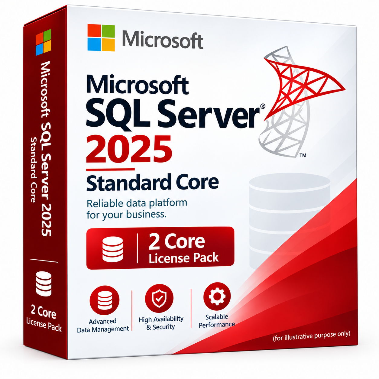 Microsoft SQL Server 2025 Standard Core - 2 Core License Pack