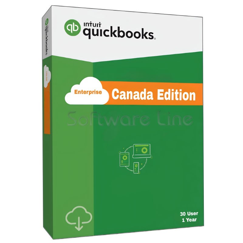 QuickBooks Enterprise Canada Edition 30 User 1 Year