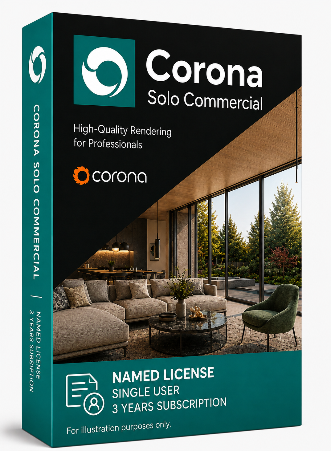 Corona Solo Commercial Named License Single User 3 Years Subscription