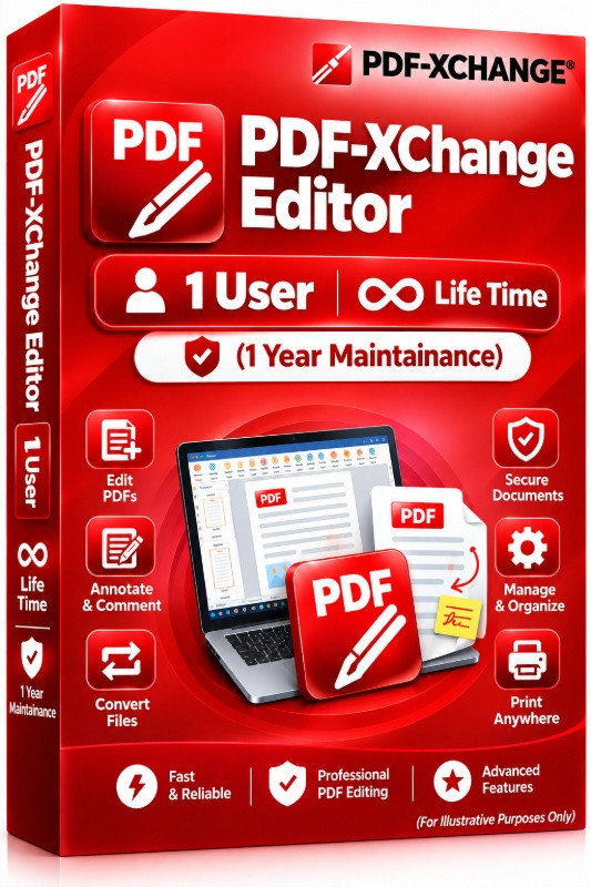 PDF-XChange Editor 1 User Life Time (1 Year Maintainance)