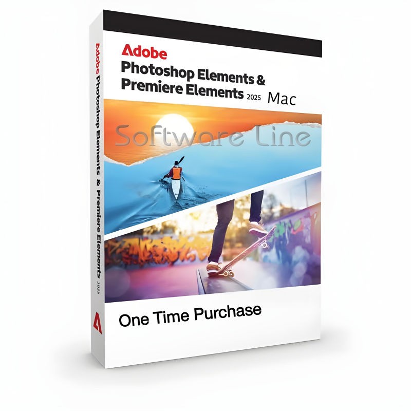 Adobe Photoshop & Premiere Elements 2025 MAC | One Time Purchase